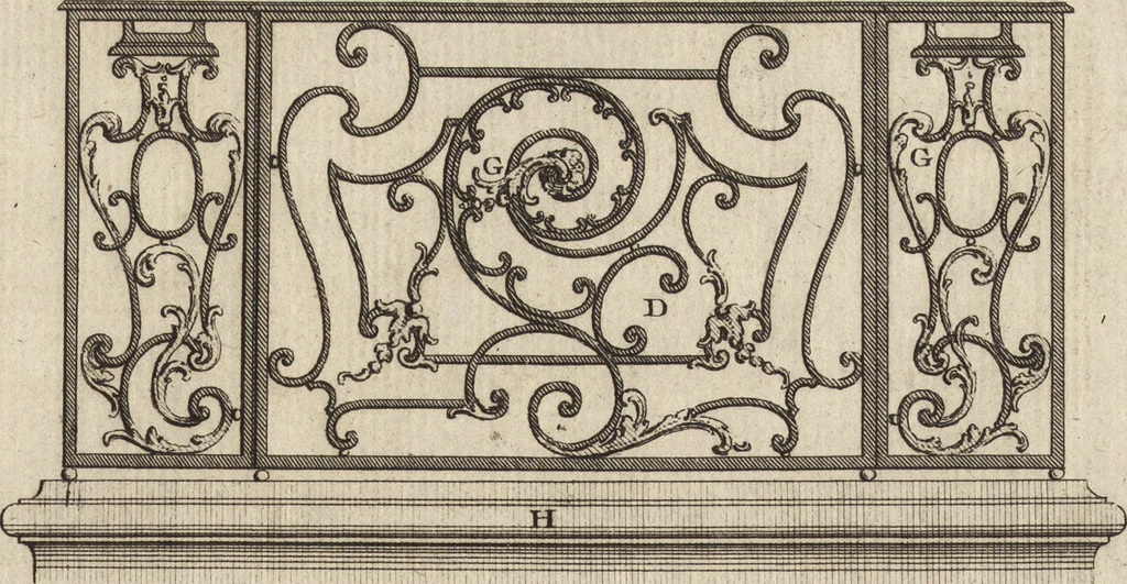 An illustration from De la distribution des maisons de plaisance, et de la decoration des edifices en general, 1737, leaf 174