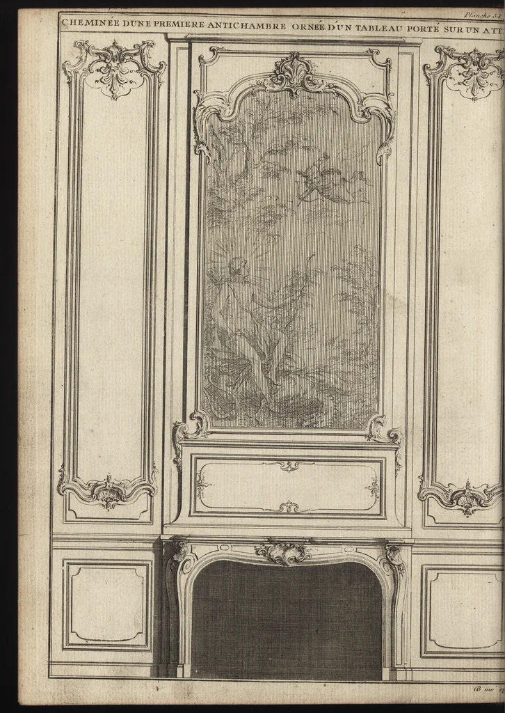 An illustration from De la distribution des maisons de plaisance, et de la decoration des edifices en general, 1737, leaf 195