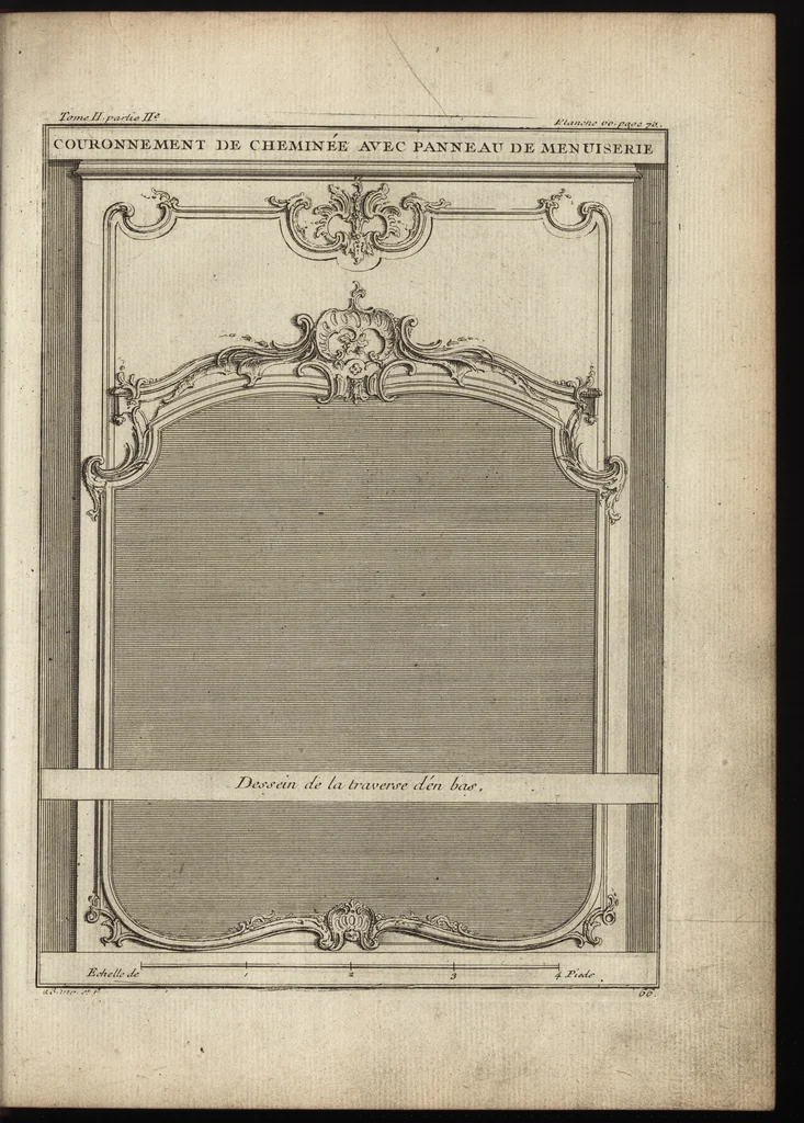 An illustration from De la distribution des maisons de plaisance, et de la decoration des edifices en general, 1737, leaf 214