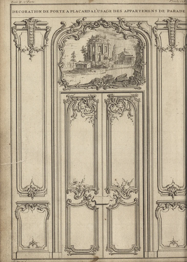 An illustration from De la distribution des maisons de plaisance, et de la decoration des edifices en general, 1737, leaf 231