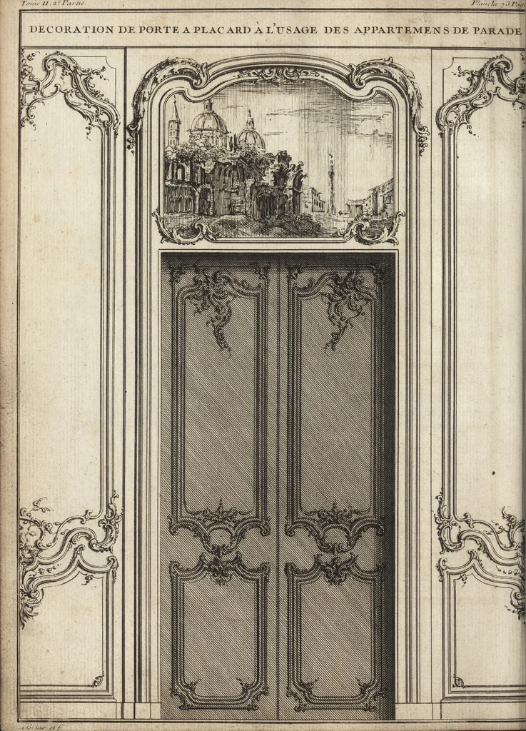 An illustration from De la distribution des maisons de plaisance, et de la decoration des edifices en general, 1737, leaf 233