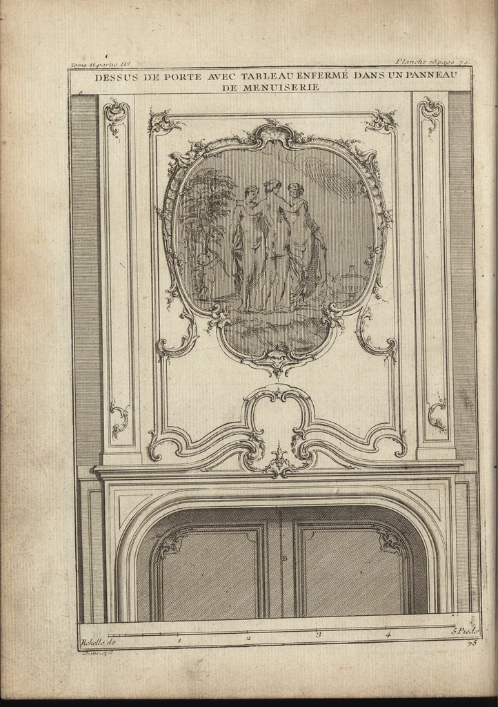 An illustration from De la distribution des maisons de plaisance, et de la decoration des edifices en general, 1737, leaf 239