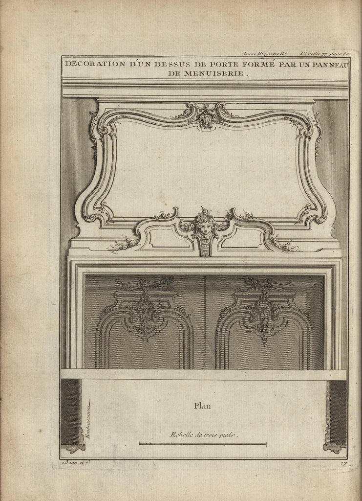 An illustration from De la distribution des maisons de plaisance, et de la decoration des edifices en general, 1737, leaf 245