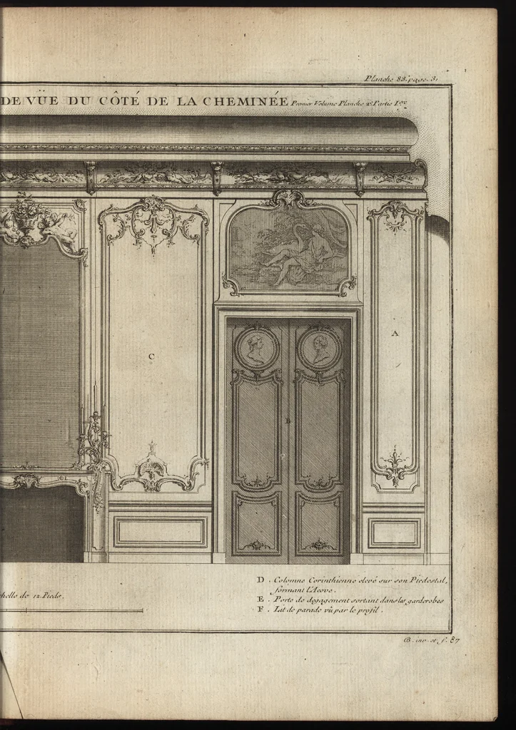 An illustration from De la distribution des maisons de plaisance, et de la decoration des edifices en general, 1737, leaf 308