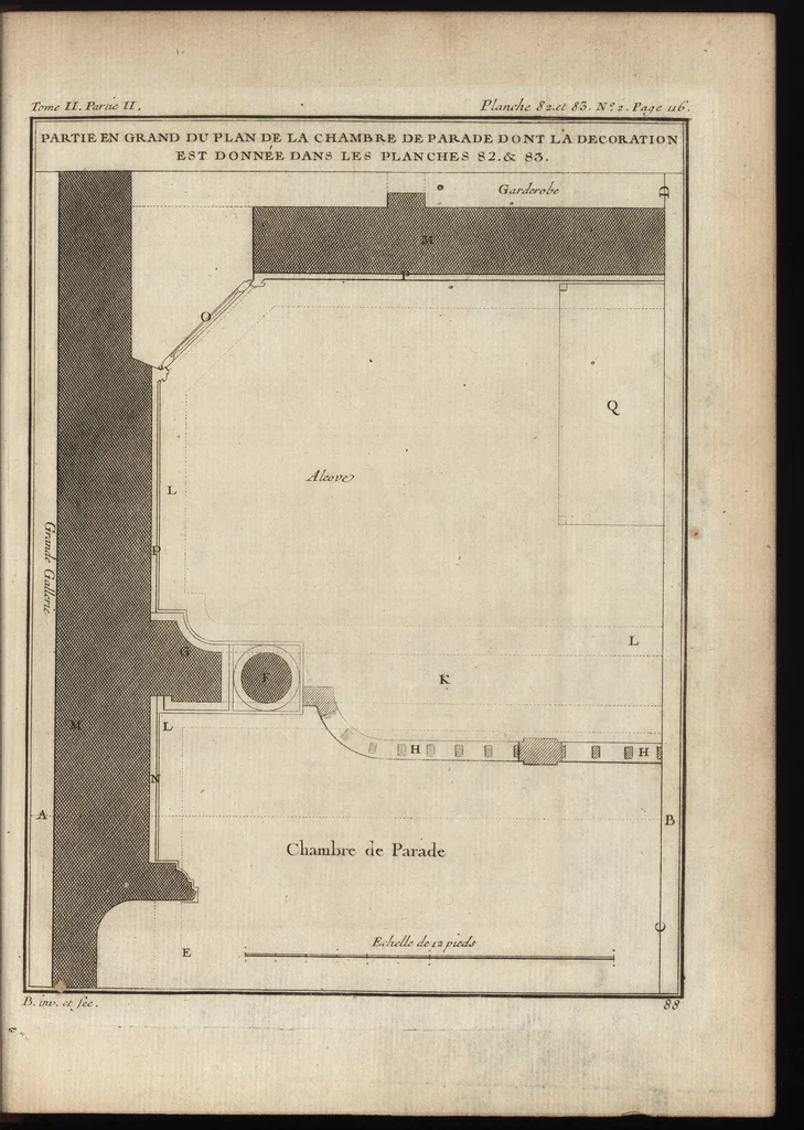 An illustration from De la distribution des maisons de plaisance, et de la decoration des edifices en general, 1737, leaf 314