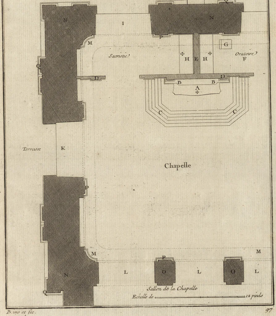An illustration from De la distribution des maisons de plaisance, et de la decoration des edifices en general, 1737, leaf 368