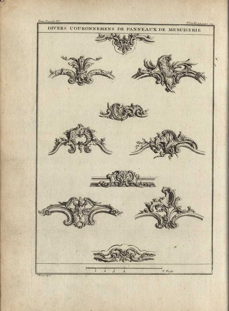 An illustration from De la distribution des maisons de plaisance, et de la decoration des edifices en general, 1737, leaf 387