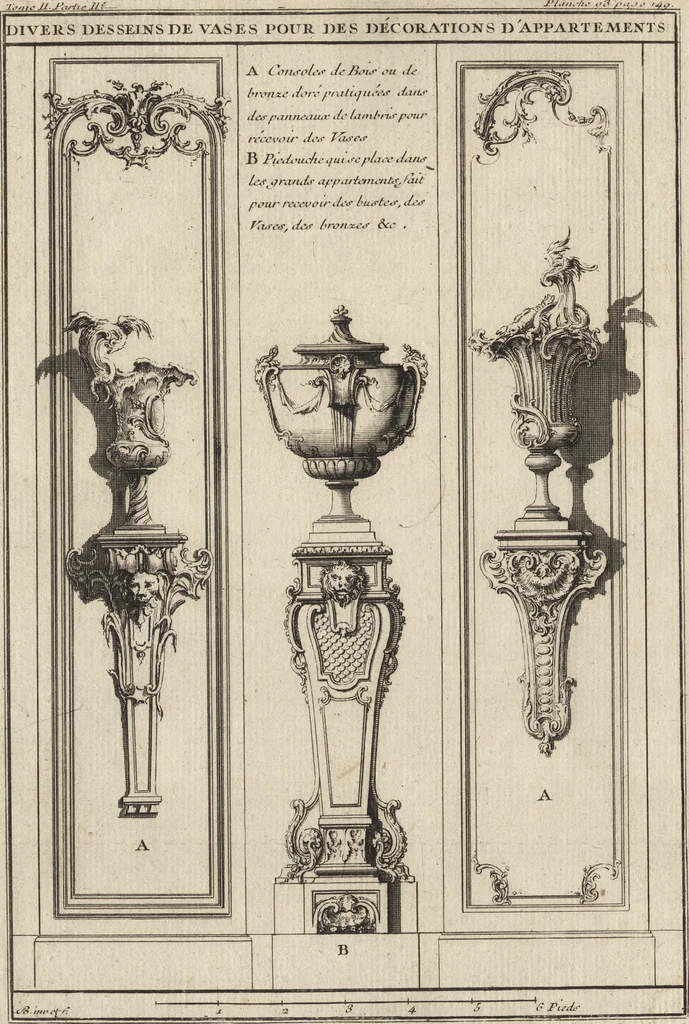 An illustration from De la distribution des maisons de plaisance, et de la decoration des edifices en general, 1737, leaf 389