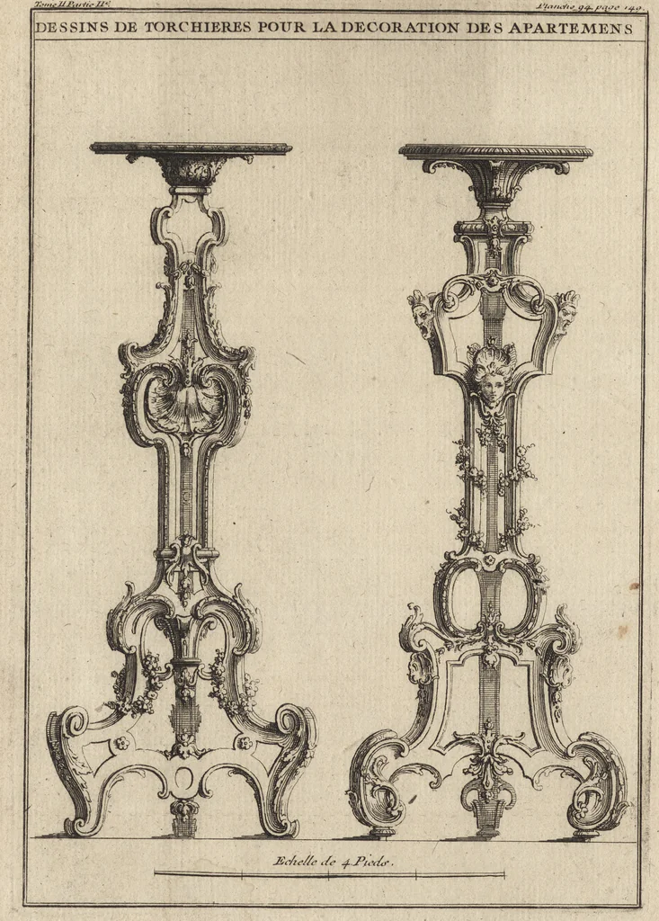 An illustration from De la distribution des maisons de plaisance, et de la decoration des edifices en general, 1737, leaf 391