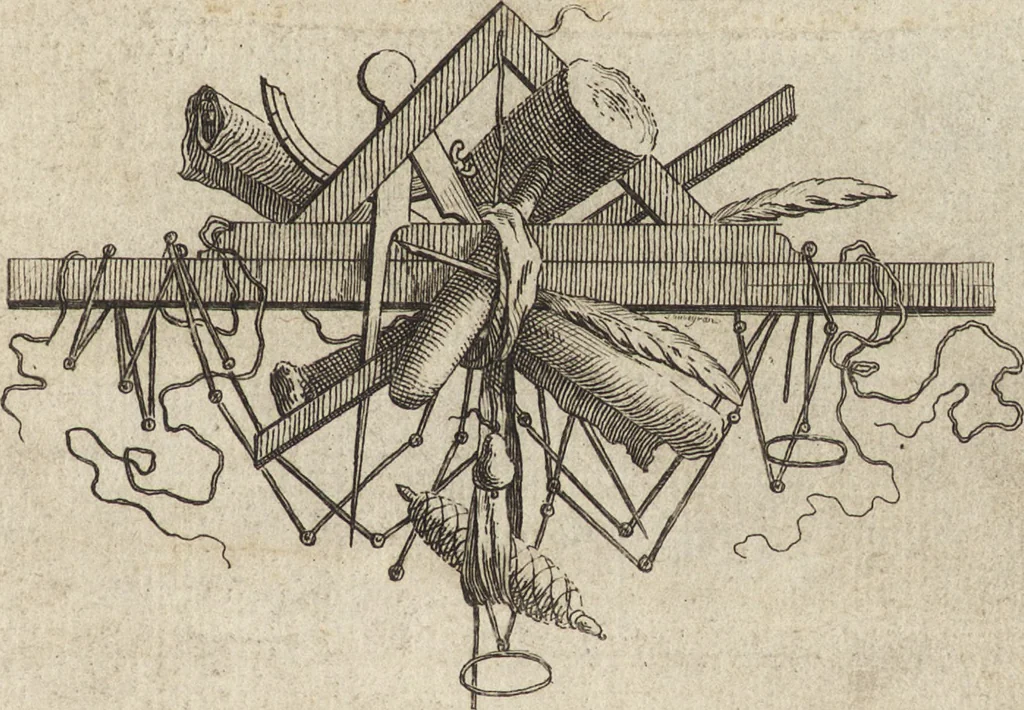 An illustration from De la distribution des maisons de plaisance, et de la decoration des edifices en general, 1737, leaf 4