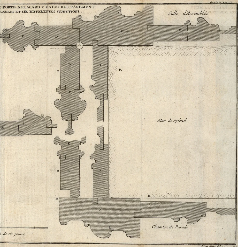 An illustration from De la distribution des maisons de plaisance, et de la decoration des edifices en general, 1737, leaf 424