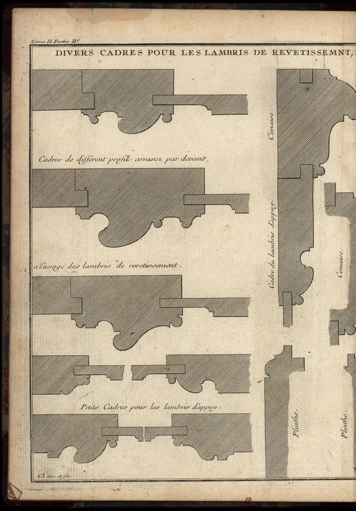 An illustration from De la distribution des maisons de plaisance, et de la decoration des edifices en general, 1737, leaf 427