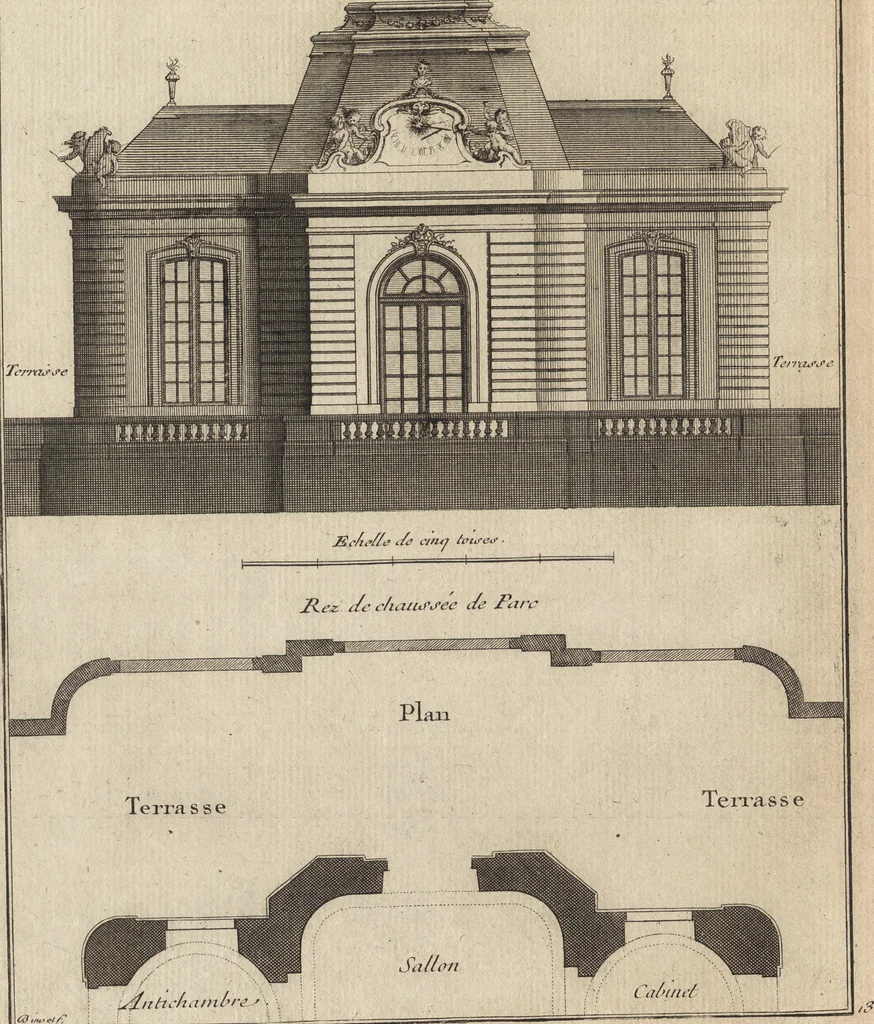 An illustration from De la distribution des maisons de plaisance, et de la decoration des edifices en general, 1737, leaf 49