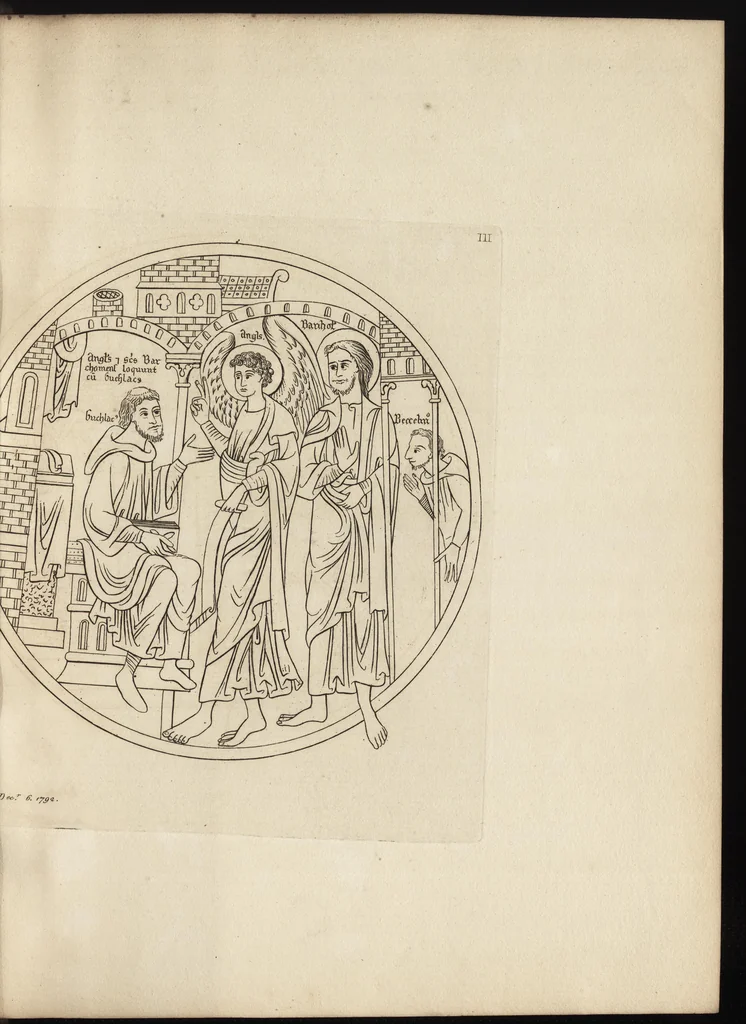 An illustration from The antiquaries museum : illustrating the antient architecture, painting, and sculpture of Great Britain, from the time of the Saxons to the introduction of the Grecian and Roman architecture by Inigo Jones in the reign of King James I., 1800, leaf 146