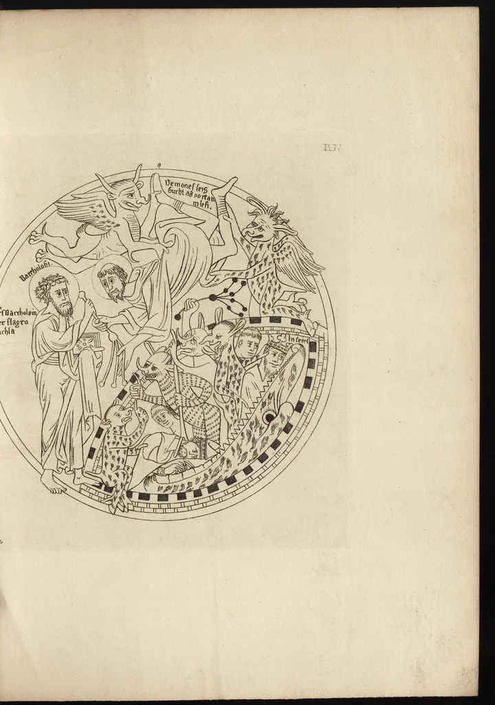 An illustration from The antiquaries museum : illustrating the antient architecture, painting, and sculpture of Great Britain, from the time of the Saxons to the introduction of the Grecian and Roman architecture by Inigo Jones in the reign of King James I., 1800, leaf 174