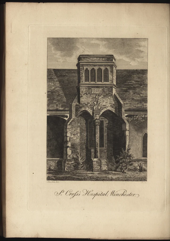 An illustration from The antiquaries museum : illustrating the antient architecture, painting, and sculpture of Great Britain, from the time of the Saxons to the introduction of the Grecian and Roman architecture by Inigo Jones in the reign of King James I., 1800, leaf 179