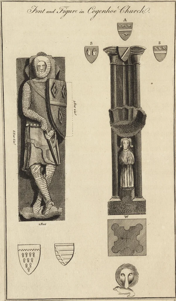 An illustration from The antiquaries museum : illustrating the antient architecture, painting, and sculpture of Great Britain, from the time of the Saxons to the introduction of the Grecian and Roman architecture by Inigo Jones in the reign of King James I., 1800, leaf 191