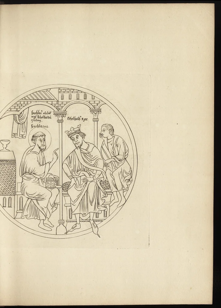 An illustration from The antiquaries museum : illustrating the antient architecture, painting, and sculpture of Great Britain, from the time of the Saxons to the introduction of the Grecian and Roman architecture by Inigo Jones in the reign of King James I., 1800, leaf 210