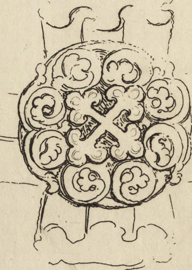 An illustration from The antiquaries museum : illustrating the antient architecture, painting, and sculpture of Great Britain, from the time of the Saxons to the introduction of the Grecian and Roman architecture by Inigo Jones in the reign of King James I., 1800, leaf 225