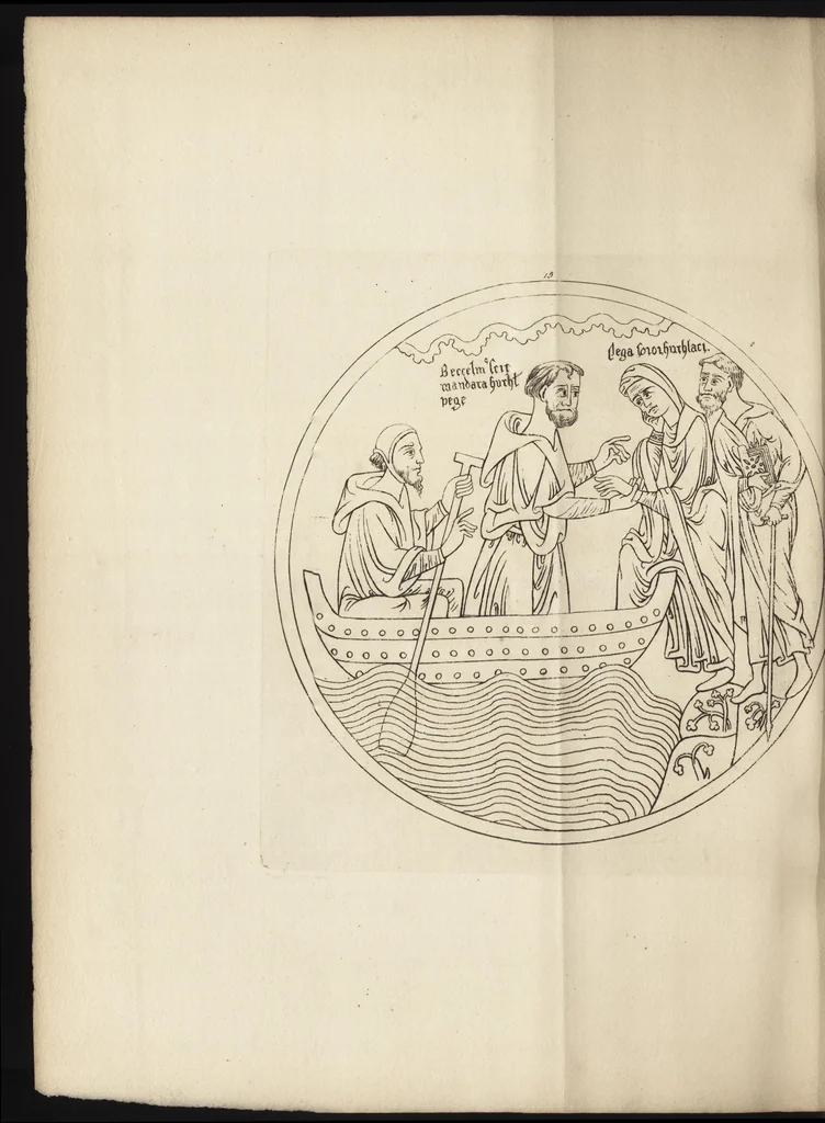 An illustration from The antiquaries museum : illustrating the antient architecture, painting, and sculpture of Great Britain, from the time of the Saxons to the introduction of the Grecian and Roman architecture by Inigo Jones in the reign of King James I., 1800, leaf 229