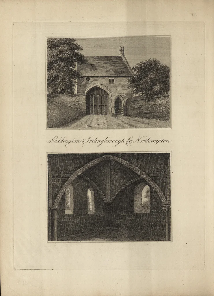 An illustration from The antiquaries museum : illustrating the antient architecture, painting, and sculpture of Great Britain, from the time of the Saxons to the introduction of the Grecian and Roman architecture by Inigo Jones in the reign of King James I., 1800, leaf 257