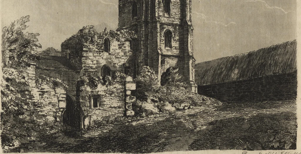 An illustration from The antiquaries museum : illustrating the antient architecture, painting, and sculpture of Great Britain, from the time of the Saxons to the introduction of the Grecian and Roman architecture by Inigo Jones in the reign of King James I., 1800, leaf 49
