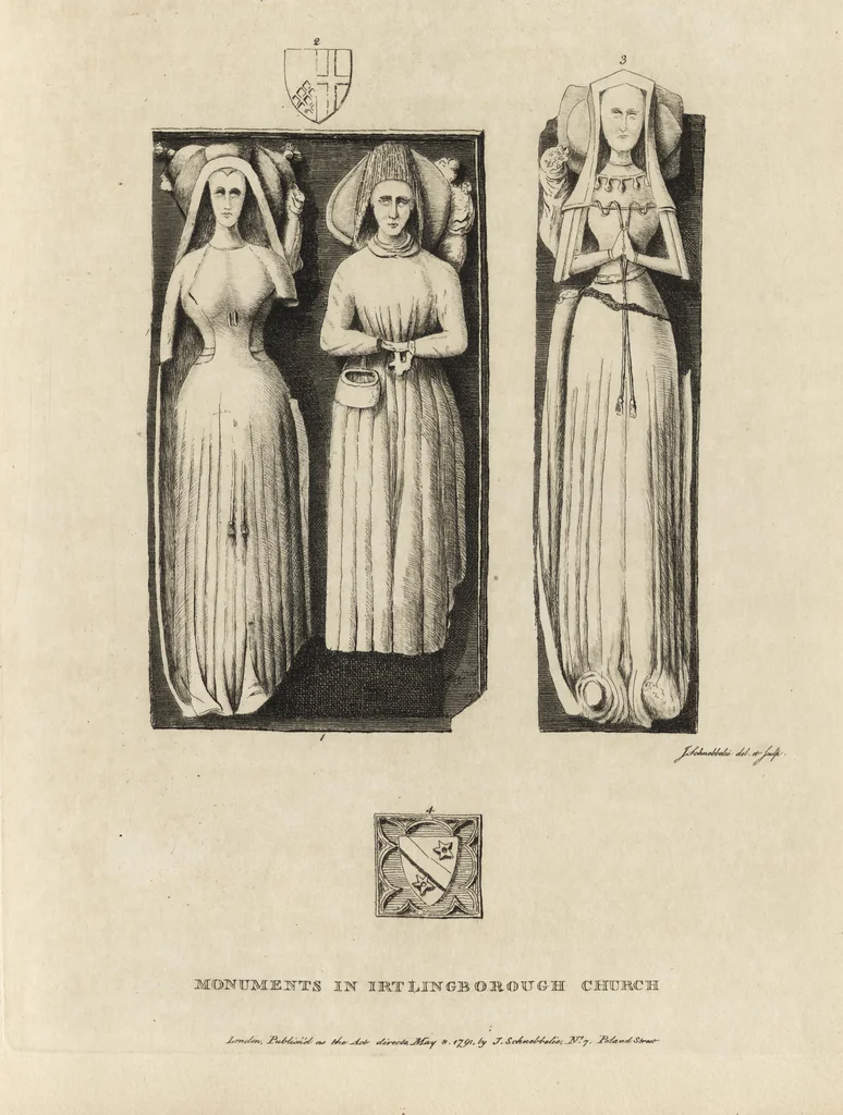 An illustration from The antiquaries museum : illustrating the antient architecture, painting, and sculpture of Great Britain, from the time of the Saxons to the introduction of the Grecian and Roman architecture by Inigo Jones in the reign of King James I., 1800, leaf 52