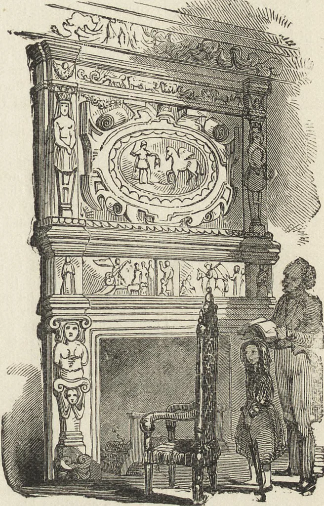 An illustration from Beeton's housewife's treasury of domestic information : comprising complete and practical instructions on the house and its furniture, artistic decoration economy, toilet, children, etiquette, domestic and fancy needlework, dressmaking and millinery, and all other household matters : with every requisite direction to secure the comfort, elegance, and prosperity of the home : a companion volume to "Mrs. Beeton's book of household management" : profusely illustrated, 1879, leaf 172