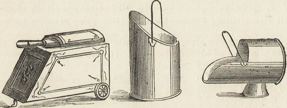 An illustration from Beeton's housewife's treasury of domestic information : comprising complete and practical instructions on the house and its furniture, artistic decoration economy, toilet, children, etiquette, domestic and fancy needlework, dressmaking and millinery, and all other household matters : with every requisite direction to secure the comfort, elegance, and prosperity of the home : a companion volume to "Mrs. Beeton's book of household management" : profusely illustrated, 1879, leaf 203