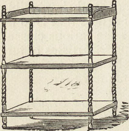 An illustration from Beeton's housewife's treasury of domestic information : comprising complete and practical instructions on the house and its furniture, artistic decoration economy, toilet, children, etiquette, domestic and fancy needlework, dressmaking and millinery, and all other household matters : with every requisite direction to secure the comfort, elegance, and prosperity of the home : a companion volume to "Mrs. Beeton's book of household management" : profusely illustrated, 1879, leaf 205