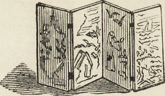 An illustration from Beeton's housewife's treasury of domestic information : comprising complete and practical instructions on the house and its furniture, artistic decoration economy, toilet, children, etiquette, domestic and fancy needlework, dressmaking and millinery, and all other household matters : with every requisite direction to secure the comfort, elegance, and prosperity of the home : a companion volume to "Mrs. Beeton's book of household management" : profusely illustrated, 1879, leaf 206