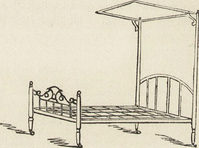 An illustration from Beeton's housewife's treasury of domestic information : comprising complete and practical instructions on the house and its furniture, artistic decoration economy, toilet, children, etiquette, domestic and fancy needlework, dressmaking and millinery, and all other household matters : with every requisite direction to secure the comfort, elegance, and prosperity of the home : a companion volume to "Mrs. Beeton's book of household management" : profusely illustrated, 1879, leaf 214