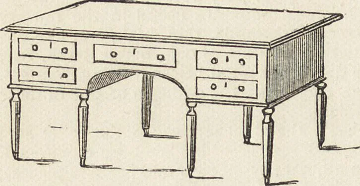 An illustration from Beeton's housewife's treasury of domestic information : comprising complete and practical instructions on the house and its furniture, artistic decoration economy, toilet, children, etiquette, domestic and fancy needlework, dressmaking and millinery, and all other household matters : with every requisite direction to secure the comfort, elegance, and prosperity of the home : a companion volume to "Mrs. Beeton's book of household management" : profusely illustrated, 1879, leaf 221