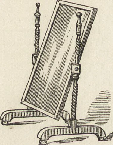 An illustration from Beeton's housewife's treasury of domestic information : comprising complete and practical instructions on the house and its furniture, artistic decoration economy, toilet, children, etiquette, domestic and fancy needlework, dressmaking and millinery, and all other household matters : with every requisite direction to secure the comfort, elegance, and prosperity of the home : a companion volume to "Mrs. Beeton's book of household management" : profusely illustrated, 1879, leaf 221