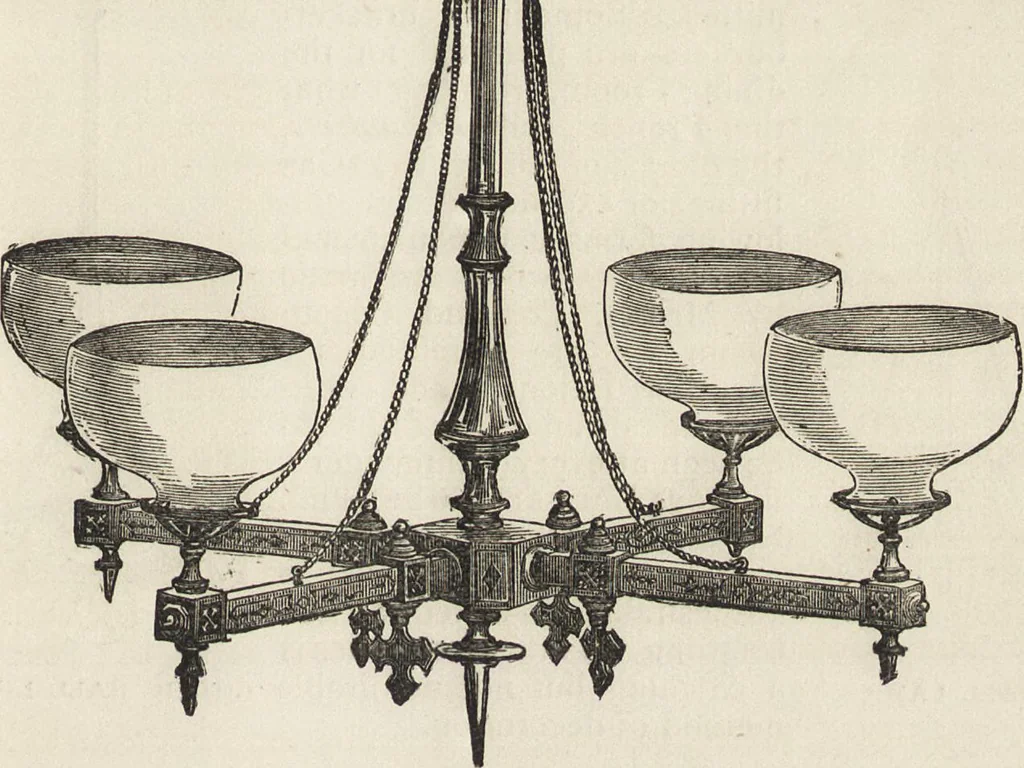 An illustration from Beeton's housewife's treasury of domestic information : comprising complete and practical instructions on the house and its furniture, artistic decoration economy, toilet, children, etiquette, domestic and fancy needlework, dressmaking and millinery, and all other household matters : with every requisite direction to secure the comfort, elegance, and prosperity of the home : a companion volume to "Mrs. Beeton's book of household management" : profusely illustrated, 1879, leaf 272