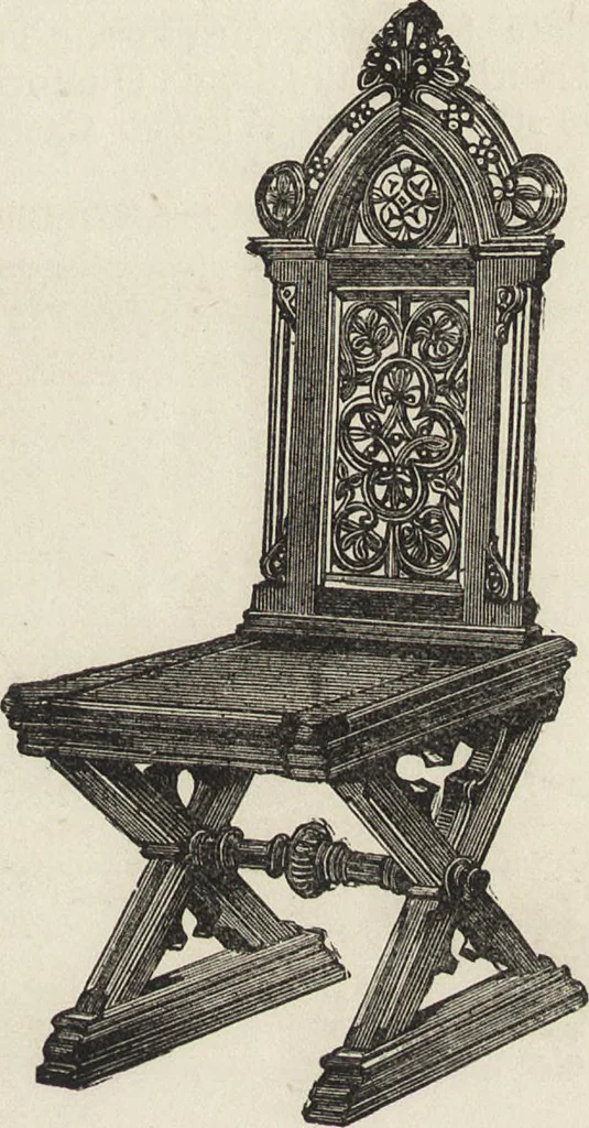 An illustration from Beeton's housewife's treasury of domestic information : comprising complete and practical instructions on the house and its furniture, artistic decoration economy, toilet, children, etiquette, domestic and fancy needlework, dressmaking and millinery, and all other household matters : with every requisite direction to secure the comfort, elegance, and prosperity of the home : a companion volume to "Mrs. Beeton's book of household management" : profusely illustrated, 1879, leaf 278
