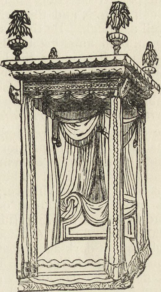 An illustration from Beeton's housewife's treasury of domestic information : comprising complete and practical instructions on the house and its furniture, artistic decoration economy, toilet, children, etiquette, domestic and fancy needlework, dressmaking and millinery, and all other household matters : with every requisite direction to secure the comfort, elegance, and prosperity of the home : a companion volume to "Mrs. Beeton's book of household management" : profusely illustrated, 1879, leaf 282