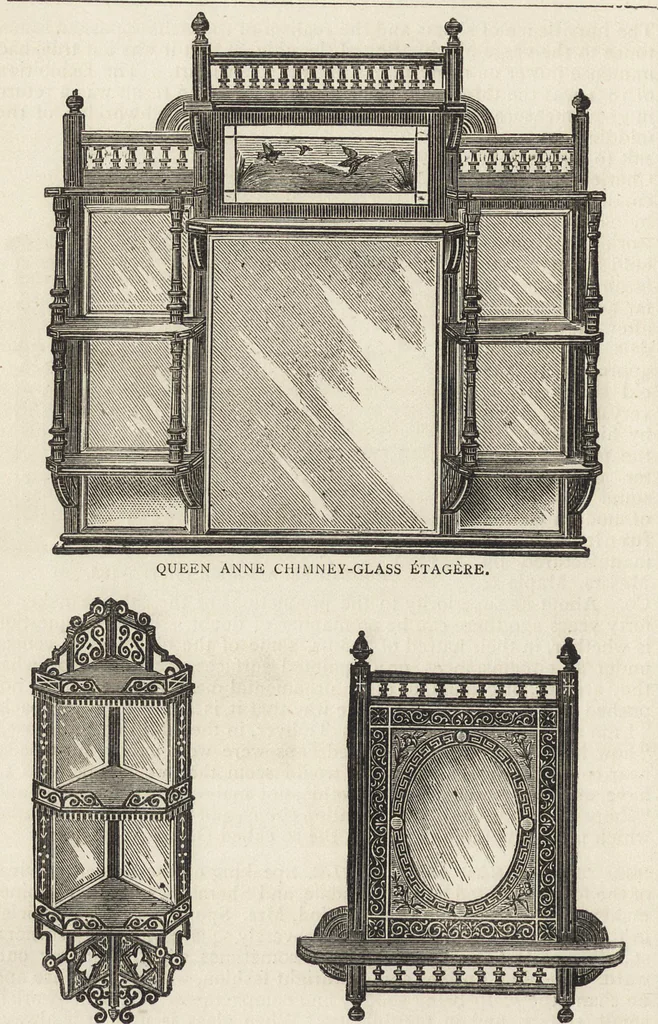 An illustration from Beeton's housewife's treasury of domestic information : comprising complete and practical instructions on the house and its furniture, artistic decoration economy, toilet, children, etiquette, domestic and fancy needlework, dressmaking and millinery, and all other household matters : with every requisite direction to secure the comfort, elegance, and prosperity of the home : a companion volume to "Mrs. Beeton's book of household management" : profusely illustrated, 1879, leaf 291