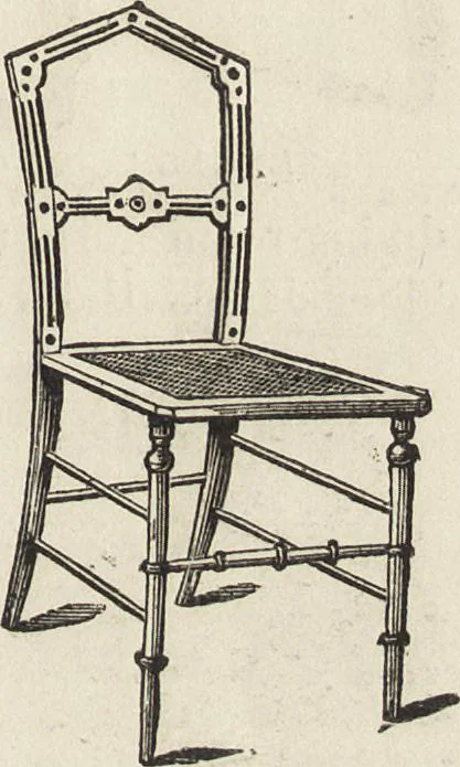An illustration from Beeton's housewife's treasury of domestic information : comprising complete and practical instructions on the house and its furniture, artistic decoration economy, toilet, children, etiquette, domestic and fancy needlework, dressmaking and millinery, and all other household matters : with every requisite direction to secure the comfort, elegance, and prosperity of the home : a companion volume to "Mrs. Beeton's book of household management" : profusely illustrated, 1879, leaf 294