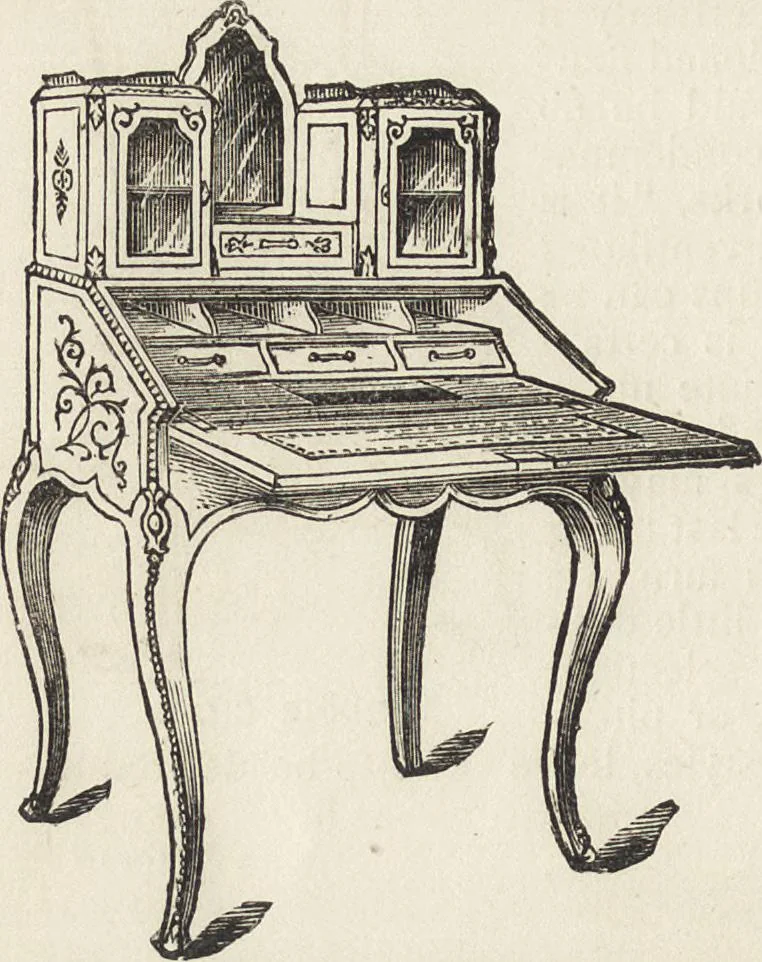 An illustration from Beeton's housewife's treasury of domestic information : comprising complete and practical instructions on the house and its furniture, artistic decoration economy, toilet, children, etiquette, domestic and fancy needlework, dressmaking and millinery, and all other household matters : with every requisite direction to secure the comfort, elegance, and prosperity of the home : a companion volume to "Mrs. Beeton's book of household management" : profusely illustrated, 1879, leaf 301