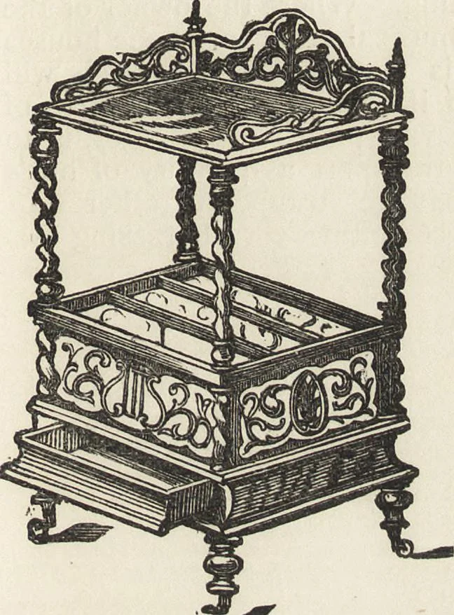 An illustration from Beeton's housewife's treasury of domestic information : comprising complete and practical instructions on the house and its furniture, artistic decoration economy, toilet, children, etiquette, domestic and fancy needlework, dressmaking and millinery, and all other household matters : with every requisite direction to secure the comfort, elegance, and prosperity of the home : a companion volume to "Mrs. Beeton's book of household management" : profusely illustrated, 1879, leaf 324