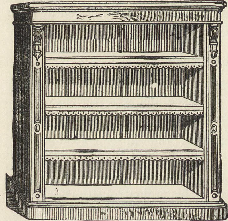 An illustration from Beeton's housewife's treasury of domestic information : comprising complete and practical instructions on the house and its furniture, artistic decoration economy, toilet, children, etiquette, domestic and fancy needlework, dressmaking and millinery, and all other household matters : with every requisite direction to secure the comfort, elegance, and prosperity of the home : a companion volume to "Mrs. Beeton's book of household management" : profusely illustrated, 1879, leaf 331