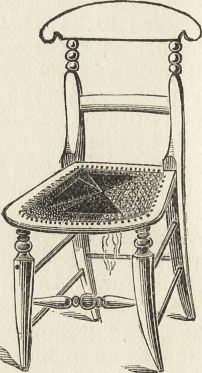 An illustration from Beeton's housewife's treasury of domestic information : comprising complete and practical instructions on the house and its furniture, artistic decoration economy, toilet, children, etiquette, domestic and fancy needlework, dressmaking and millinery, and all other household matters : with every requisite direction to secure the comfort, elegance, and prosperity of the home : a companion volume to "Mrs. Beeton's book of household management" : profusely illustrated, 1879, leaf 421