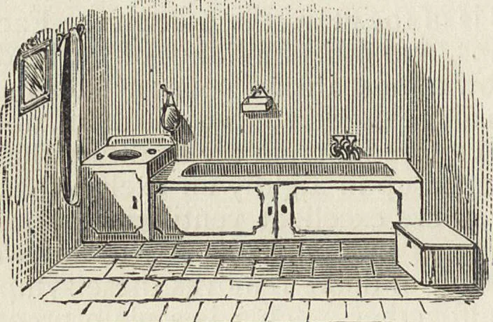 An illustration from Beeton's housewife's treasury of domestic information : comprising complete and practical instructions on the house and its furniture, artistic decoration economy, toilet, children, etiquette, domestic and fancy needlework, dressmaking and millinery, and all other household matters : with every requisite direction to secure the comfort, elegance, and prosperity of the home : a companion volume to "Mrs. Beeton's book of household management" : profusely illustrated, 1879, leaf 443