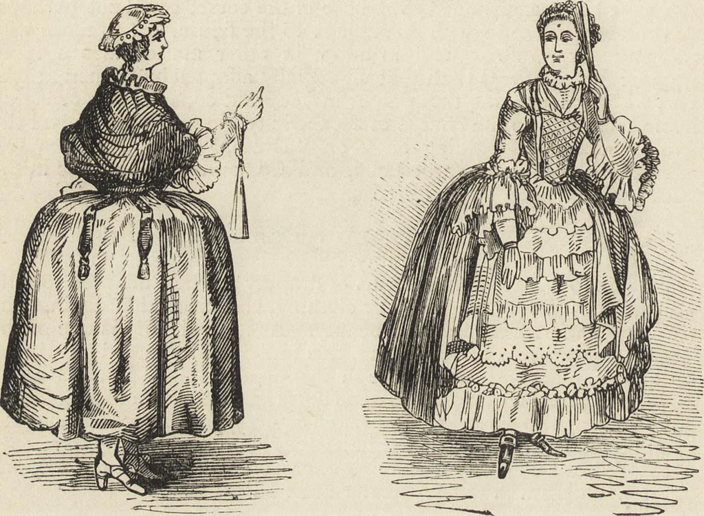 An illustration from Beeton's housewife's treasury of domestic information : comprising complete and practical instructions on the house and its furniture, artistic decoration economy, toilet, children, etiquette, domestic and fancy needlework, dressmaking and millinery, and all other household matters : with every requisite direction to secure the comfort, elegance, and prosperity of the home : a companion volume to "Mrs. Beeton's book of household management" : profusely illustrated, 1879, leaf 635