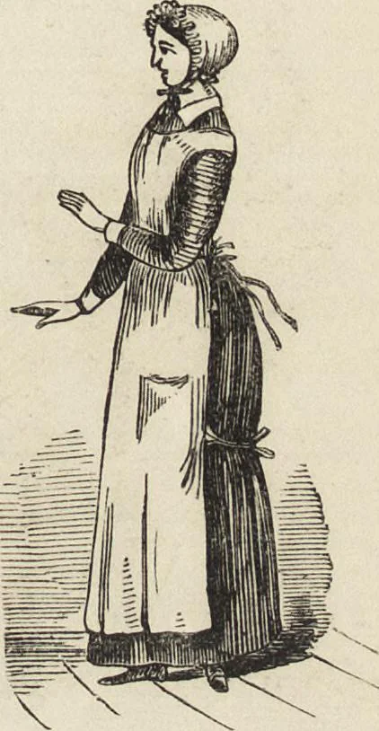 An illustration from Beeton's housewife's treasury of domestic information : comprising complete and practical instructions on the house and its furniture, artistic decoration economy, toilet, children, etiquette, domestic and fancy needlework, dressmaking and millinery, and all other household matters : with every requisite direction to secure the comfort, elegance, and prosperity of the home : a companion volume to "Mrs. Beeton's book of household management" : profusely illustrated, 1879, leaf 640