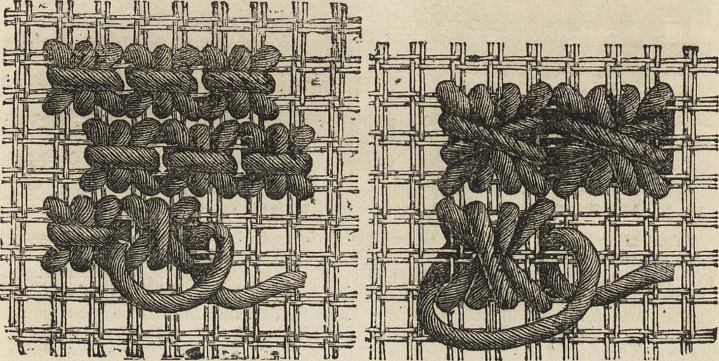 An illustration from Beeton's housewife's treasury of domestic information : comprising complete and practical instructions on the house and its furniture, artistic decoration economy, toilet, children, etiquette, domestic and fancy needlework, dressmaking and millinery, and all other household matters : with every requisite direction to secure the comfort, elegance, and prosperity of the home : a companion volume to "Mrs. Beeton's book of household management" : profusely illustrated, 1879, leaf 872