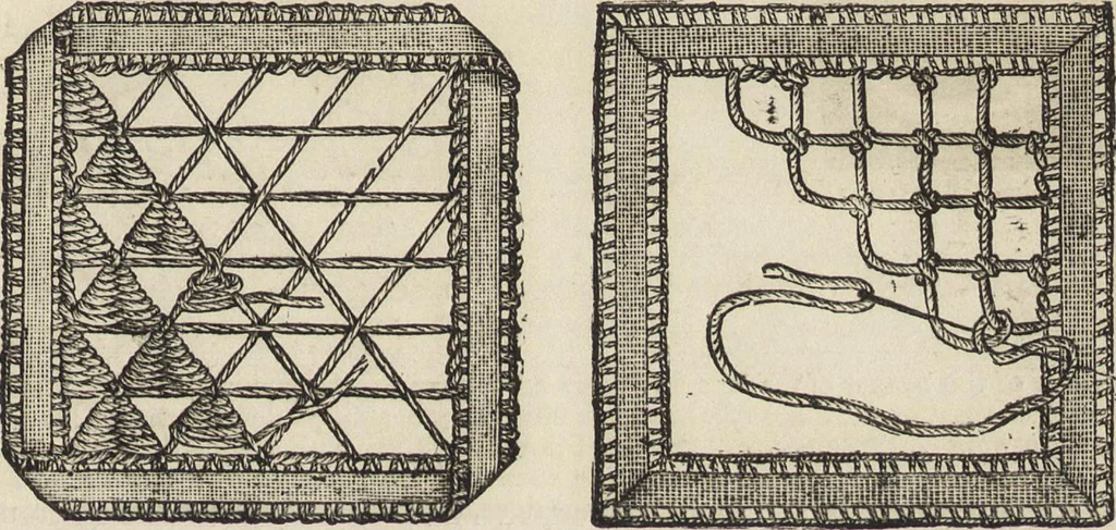 An illustration from Beeton's housewife's treasury of domestic information : comprising complete and practical instructions on the house and its furniture, artistic decoration economy, toilet, children, etiquette, domestic and fancy needlework, dressmaking and millinery, and all other household matters : with every requisite direction to secure the comfort, elegance, and prosperity of the home : a companion volume to "Mrs. Beeton's book of household management" : profusely illustrated, 1879, leaf 900