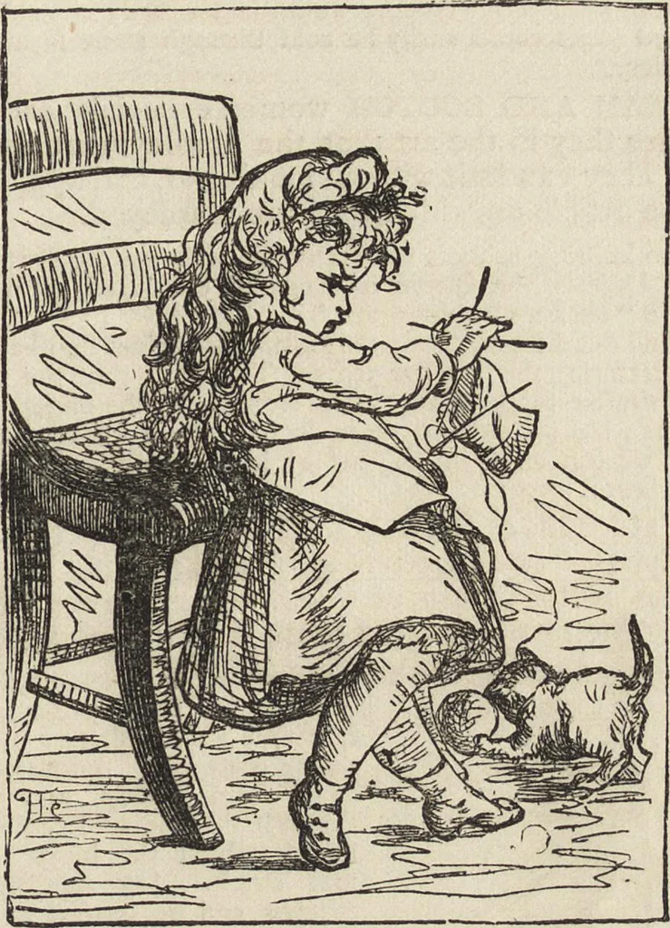 An illustration from Beeton's housewife's treasury of domestic information : comprising complete and practical instructions on the house and its furniture, artistic decoration economy, toilet, children, etiquette, domestic and fancy needlework, dressmaking and millinery, and all other household matters : with every requisite direction to secure the comfort, elegance, and prosperity of the home : a companion volume to "Mrs. Beeton's book of household management" : profusely illustrated, 1879, leaf 914