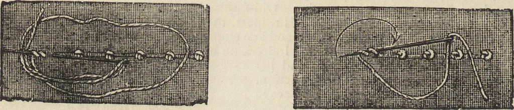 An illustration from Beeton's housewife's treasury of domestic information : comprising complete and practical instructions on the house and its furniture, artistic decoration economy, toilet, children, etiquette, domestic and fancy needlework, dressmaking and millinery, and all other household matters : with every requisite direction to secure the comfort, elegance, and prosperity of the home : a companion volume to "Mrs. Beeton's book of household management" : profusely illustrated, 1879, leaf 943
